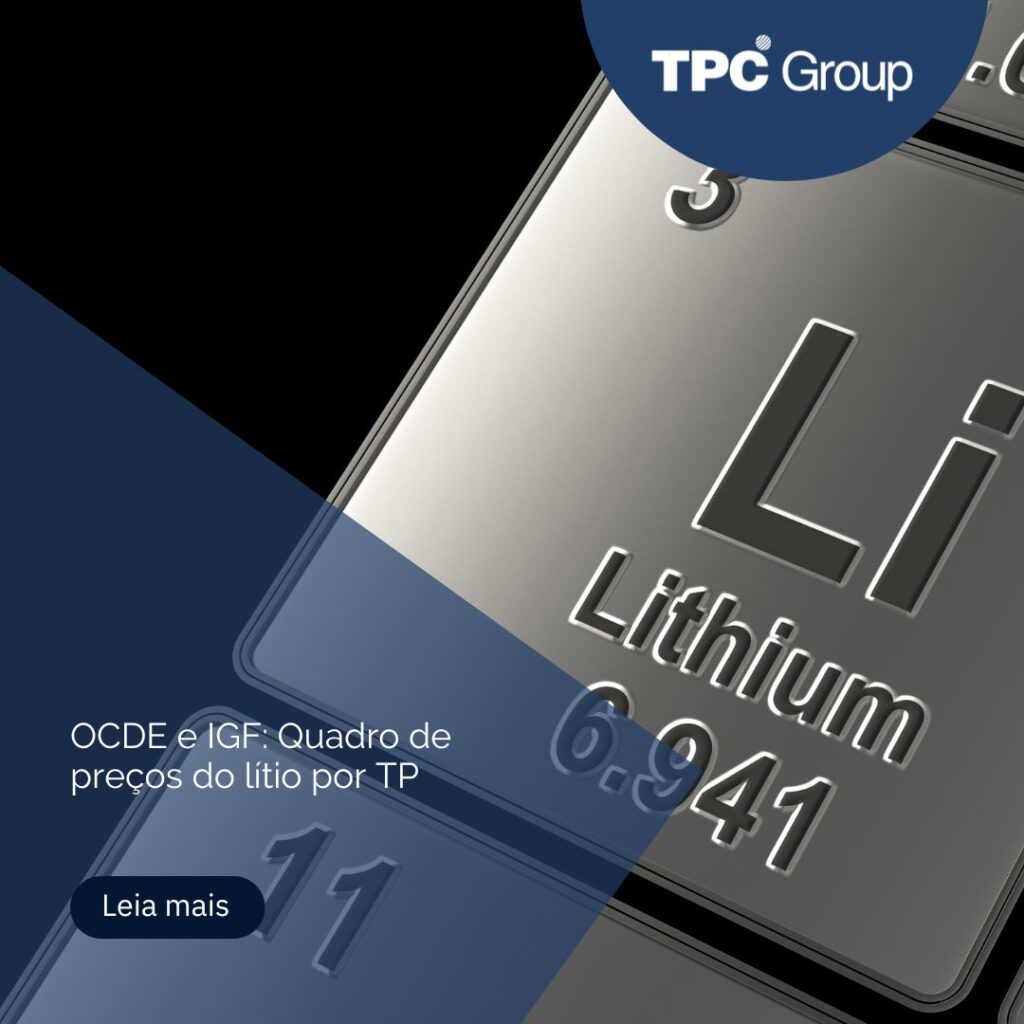 OCDE e IGF: Quadro de preços do lítio por TP