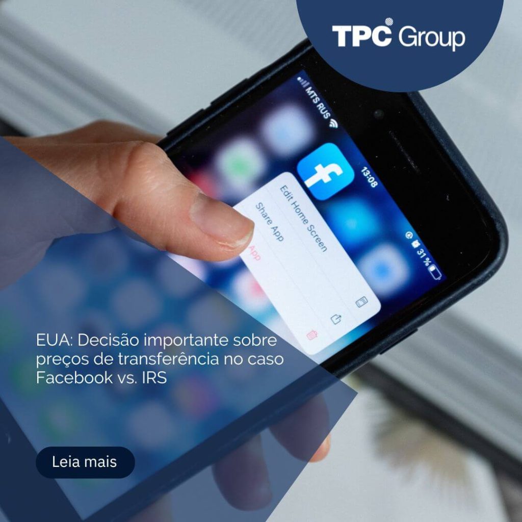EUA: Decisão importante sobre preços de transferência no caso Facebook vs. IRS